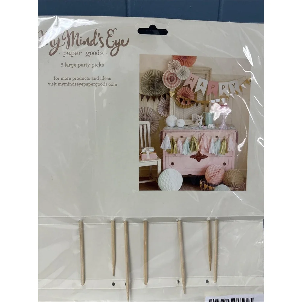 My Mind's Eye‎ PARTY PICKS 6 Count For Cake DECOR Birthday Bridal Shower